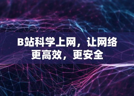 B站<strong>科学上网</strong>,让网络更高效,更安全