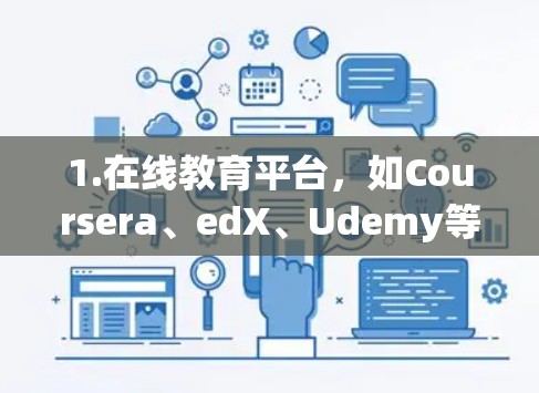 1.在线教育平台，如Coursera、edX、Udemy等，提供各种科学课程