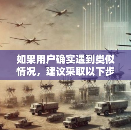 如果用户确实遇到类似情况,建议采取以下步骤 如果用户确实遇到类似情况,建议采取以下步骤