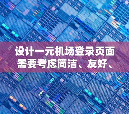 设计一元机场登录页面需要考虑简洁、友好、高效以及良好的视觉效果。以下是详细的步骤说明