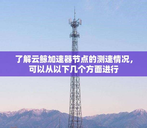 了解云鲸加速器节点的测速情况，可以从以下几个方面进行