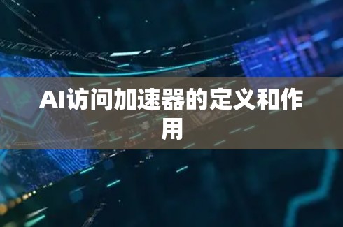 AI访问加速器的定义和作用 AI访问加速器的定义和作用